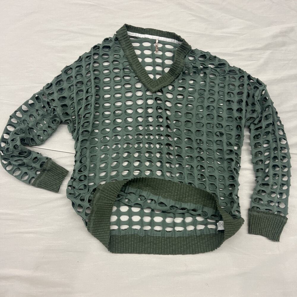 🧡 ANTHROPOLOGIE Pete 🧡 Stunning Open holes Soft modal Sweater NWoT $198 L